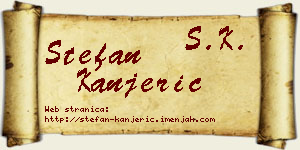 Stefan Kanjerić vizit kartica